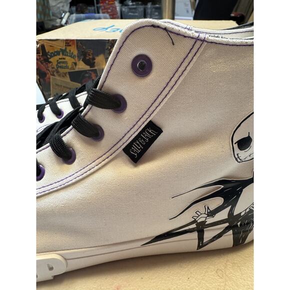 Disney Nightmare Before Christmas Shoes Mens Size 12 Jack Sally Ground Up Canvas - Picture 10 of 16